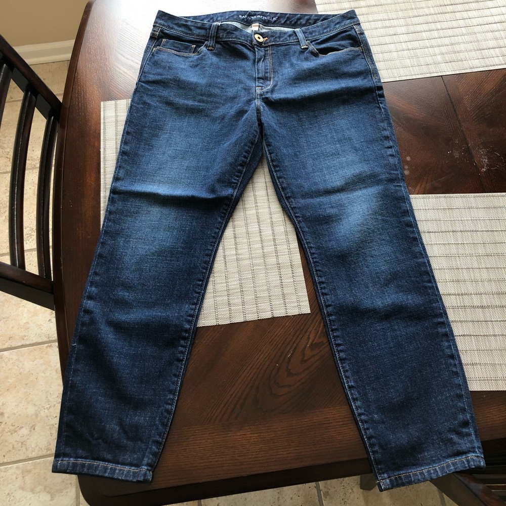 Banana Republic Blue Cropped Ankle Jeans
